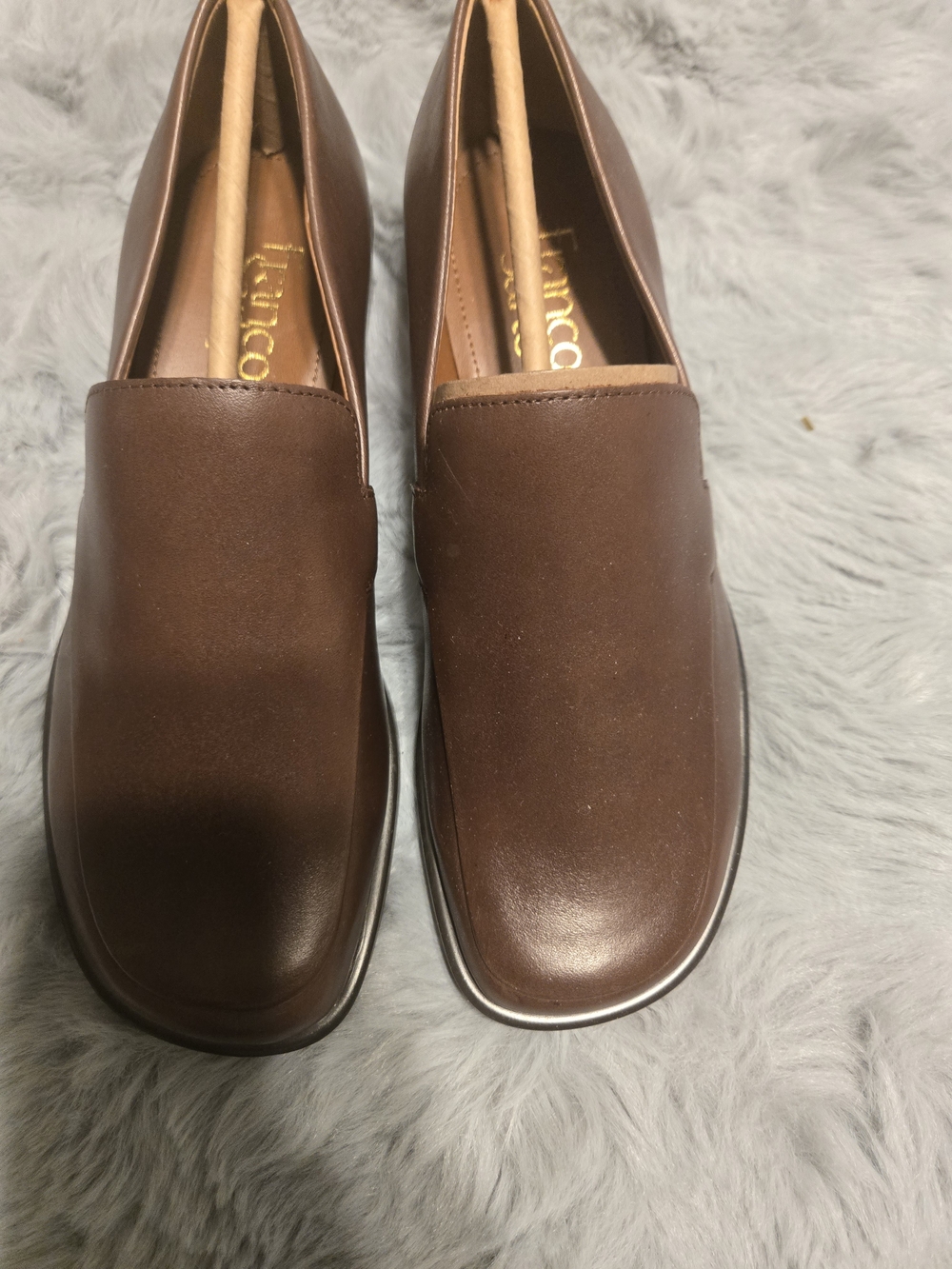 Franco Sarto Brown Leather Bocca Flex Loafers 5.5M W/ Box